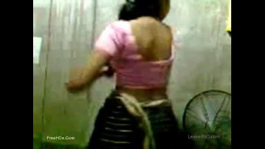 cute indian girl changing and showing body