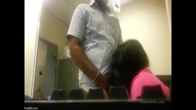 Sexy Indian Girl Blowjob in Office