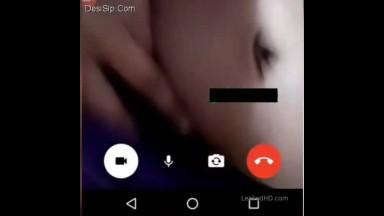 Desi girl bigboobs show to her bf on video call