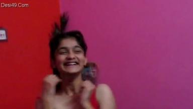 Exclusive- Cute look Bangla Girl On red Bra