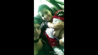 Exclusive- Cute Indian Girl Boob Sucking by lover