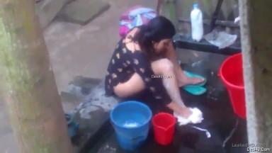 Exclusive- Girl OutDoor Bathing