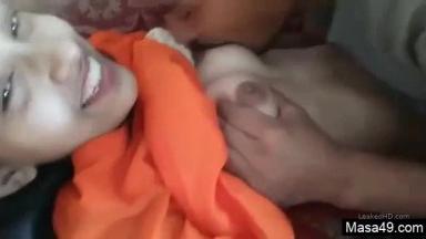 Cute Look Desi Girl Boob pressing and Hard Fucked By Lover