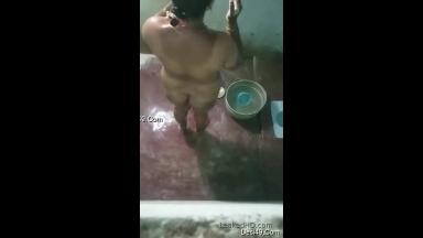 Desi Telugu Bhabhi Bathing Capture By Hidden Cam Part 1