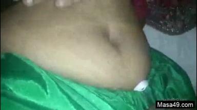 Cute Tamil Girl Boob Pressing and Blowjob