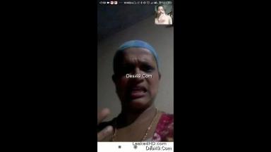 Tamil Aunty Showing Boobs to Lover On Video Call