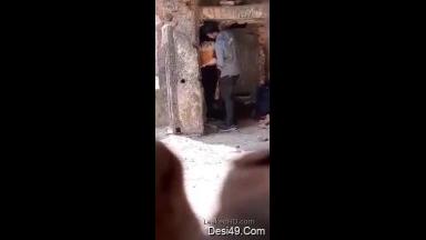 Today Exclusive  Desi Lover Out Door Blowjob and Standing Fucking