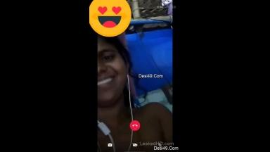 Sexy Tamil Bhabhi Showing Her Boobs and Pussy to Lover On Video Call