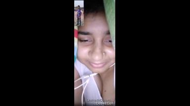 Cute Desi Girl Showing Her Boobs on Video Call Part 1