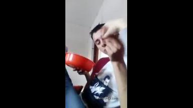 boy plays with girlfriends boobs on periscope