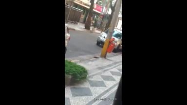 girl gets banged in a public space