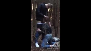 german girl caught sucking dick in the forest