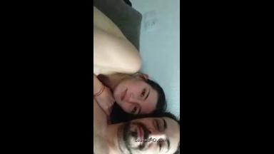 sucking off her step daddy on periscope