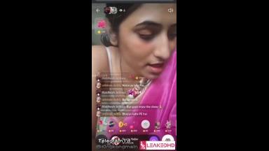 Sweta Yadav Saree Strip Puy Spread on Live  With Face