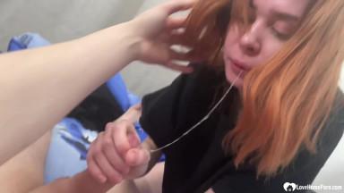 Teen redhead girlfriend getting fucked hard