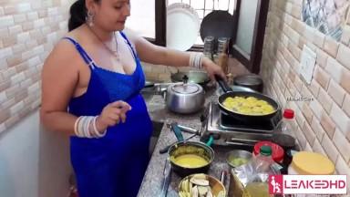 Desi Puja Bhabhi Fucked in Kitchen Part 1