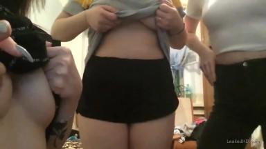 hot russian friends teasing tits on periscope