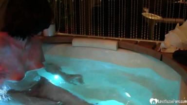 Horny MILF first time fucked in jacuzzi