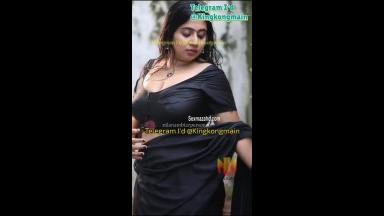 Nila Nambiar Black Saree Beautiful Nature Nude Viral Hd