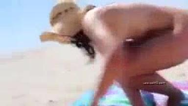 Pretty booty Wife naked at the beach 