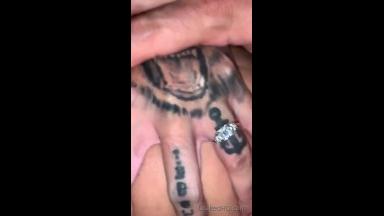 Beautiful tattooed bitch ass fucked at home