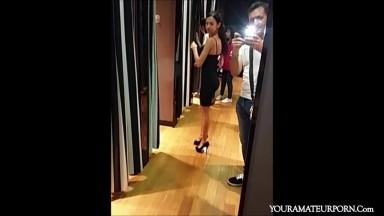 Slutty Russian girl sucks dick and fucks in an elevator