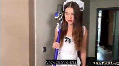 The Cleaning Lady doesnt Notice me Fucking my Wife p1