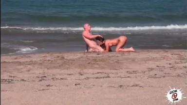 Franceska Jaimes fucked on a public beach