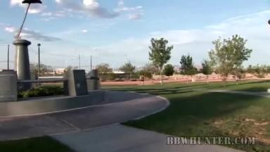 Pretty Plus-size Teen in the Park