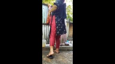 Today Exclusive  Bangla Village Bhabhi OutDoor bathing Record In Hidden Cam Part 2