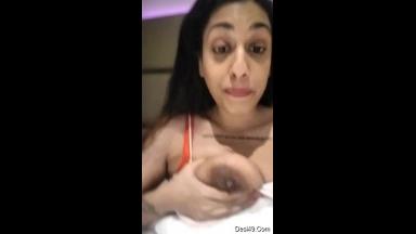 Today Exclusive   NRI Indian Girl Give FootJob and Sucking Lover Dick Part 2