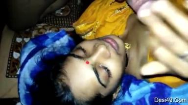 Today Exclusive-Sexy Vlg Bhabhi Blowjob and Fucked Part 1