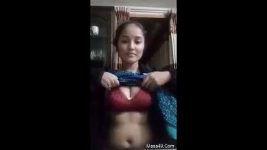 Cute Desi Girl Shows Boobs