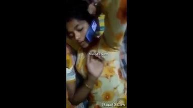 Desi Girl Boobs pressing