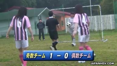 Japanese soccer sluts gets multiple cocks