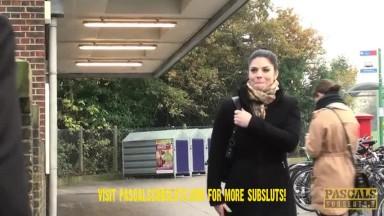 Public disgrace Nice girl Lucia Love fucked outside like a street whore