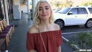 Blonde Braceface Fucks Outdoors