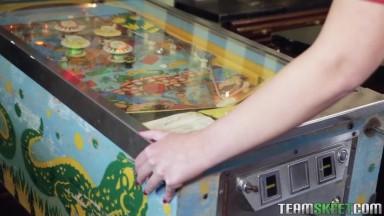 Teen Pinball Wizard Hits The Creampie Jackpot