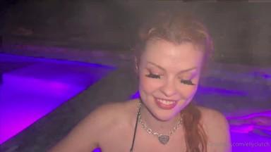 Elly Clutch New Years Hot Tub Voyeur Blowjob Video