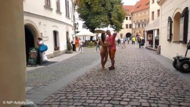 Super Cute Girl Walking Naked in Public