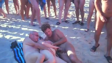 Nudist Wife Fucking Her Husband And A Stranger At The Beach