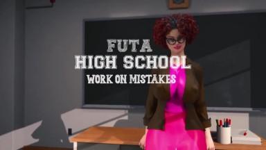 Big tits futanari teacher anal fucking her blonde student in a 3d animation