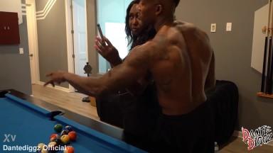 ebony bubble butt omgiana fucked on the pool table