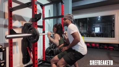 Ebony GymRat Tiffany Gets Smashed By Her Personal Trainer