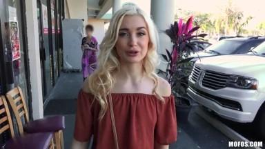 Blonde Braceface Fucks Outdoors