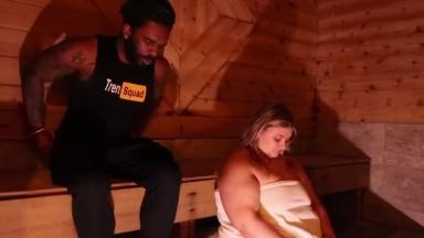 Day at the Spa  Blonde Sucks amp Fucks BBC Spa Owner In Sauna