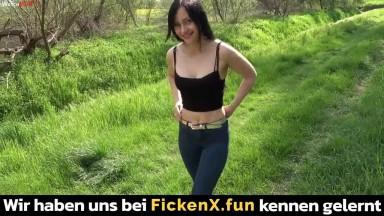 Hot Deutsch Brunette Young Devotion Enjoys Outdoor Fucking