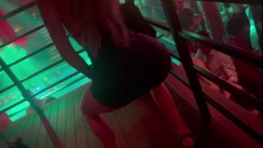 Big-tailed blonde gets excited at the club and ends up having good sex in the bathroom 3