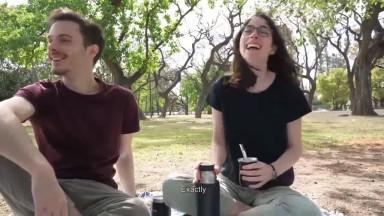 How does a Day at the Park end up with a Public Blowjob- - Cute Teen Swallows Cum