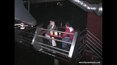 Fuck in the nightclub shot by security cam